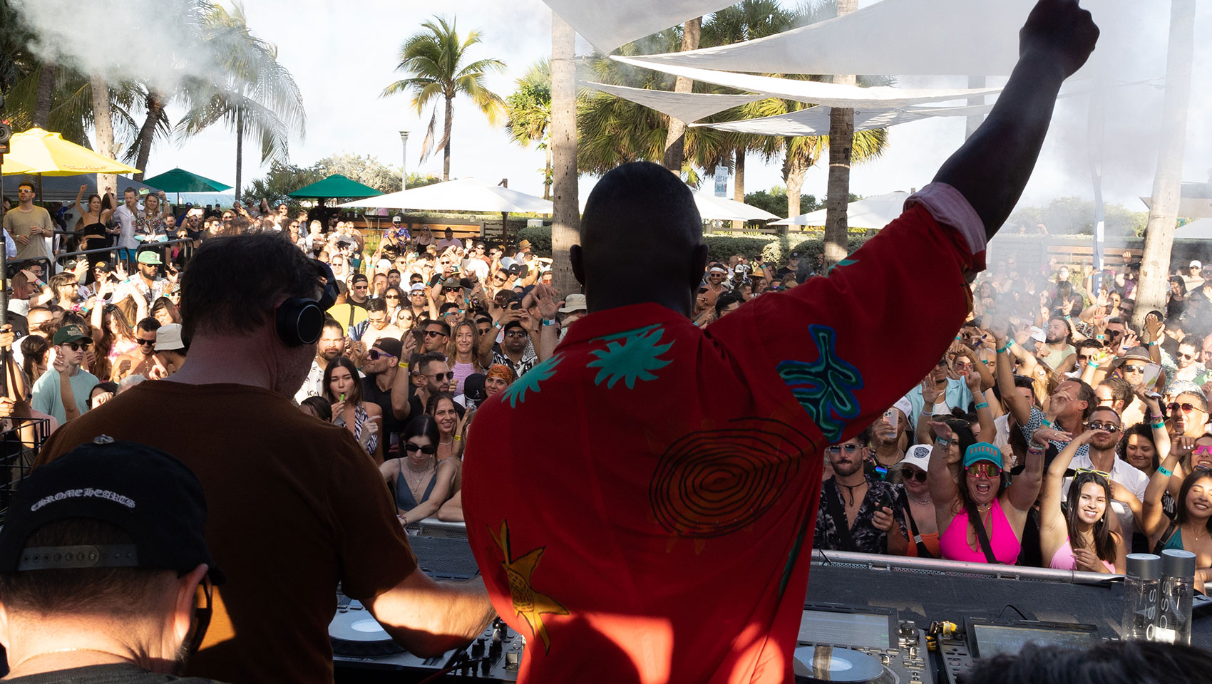 crowd of people during miami music week event