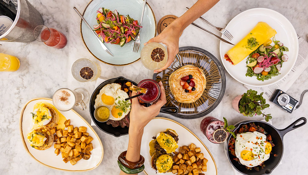 Food spread at The Social Club